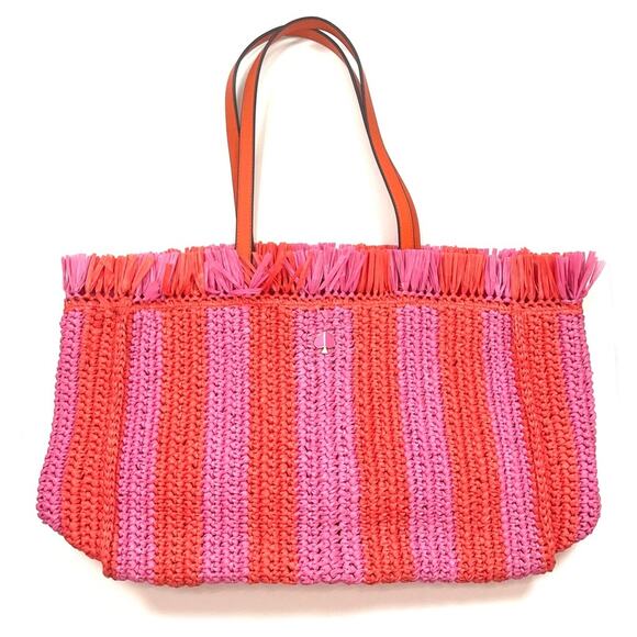 Kate Spade Sam Stripe Straw Tote - Picture 2 of 14